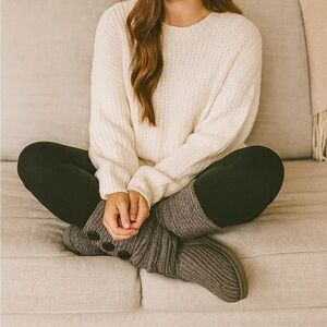 UGG Classic Cardy Button Detailed Knit Tall Boots